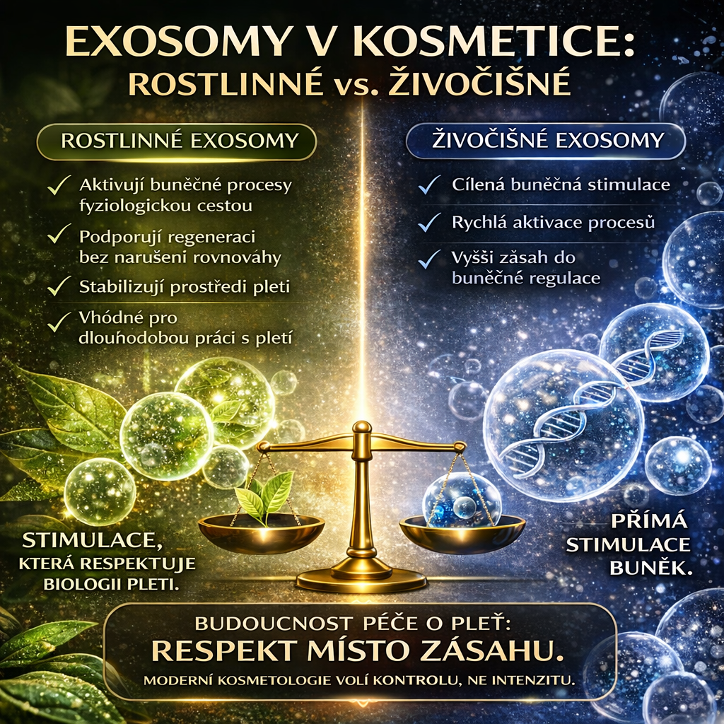 EXOSOMY V KOSMETOLOGII: ŽIVOČIŠNÉ vs. ROSTLINNÉ